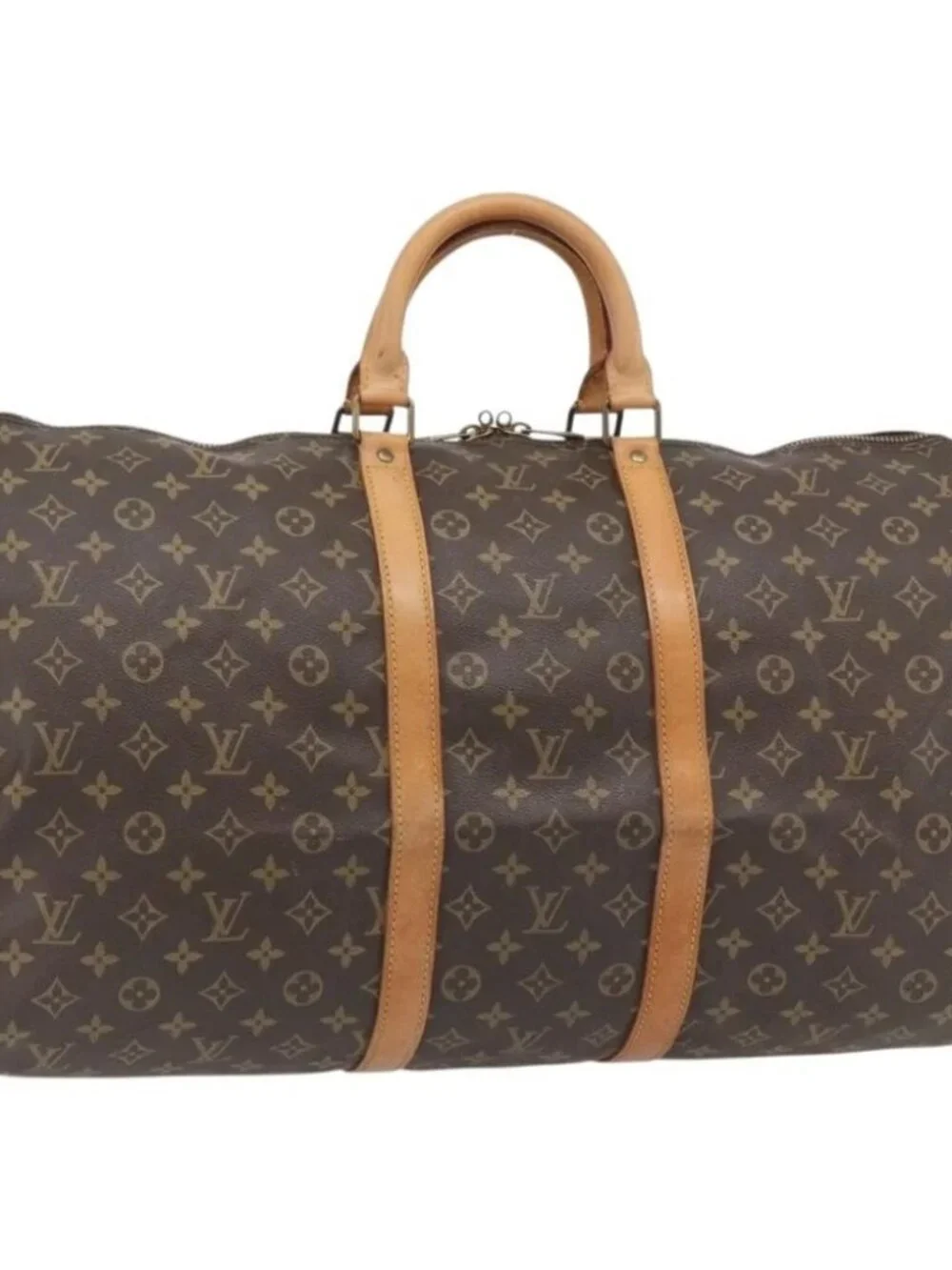 LOUIS VUITTON Monogram Keepall 55 Boston Bag M41424 LV Auth ka4447